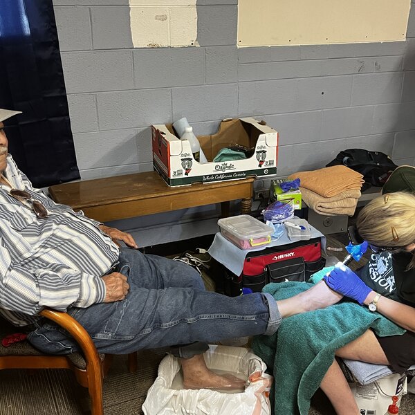 Over 50 people who have trouble with their feet due to health issues, received specialized care from a MN/TX registered nurse who traveled from Minnesota to serve through YLM!