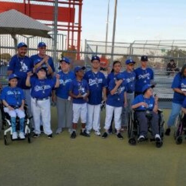 Miracle League Dodgers baseball team 