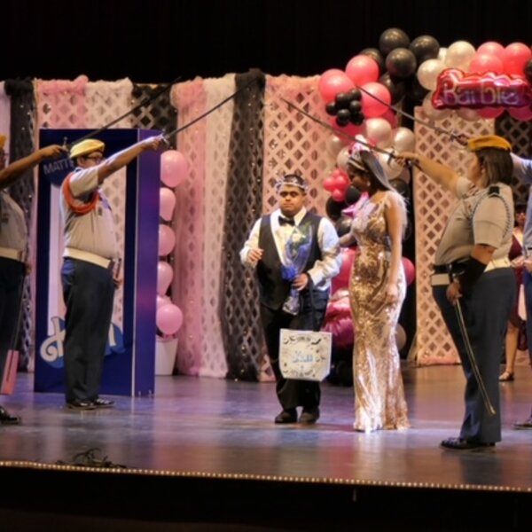 Lords and Ladies Pageant Lord Rey Saenz receiving his crown and awards