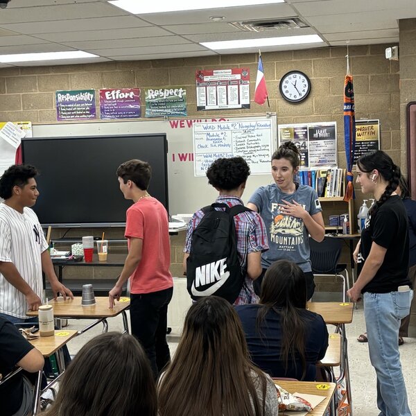 Here is Meghan engaging students with a fun and impactful game!