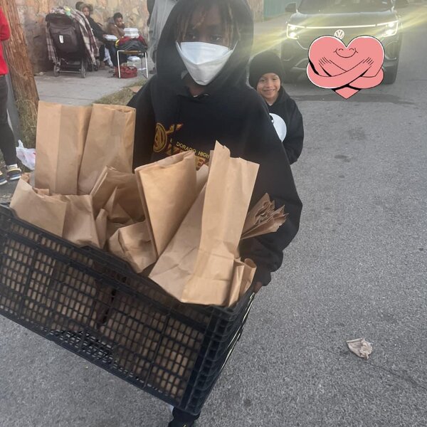 Feeding the unhoused. 