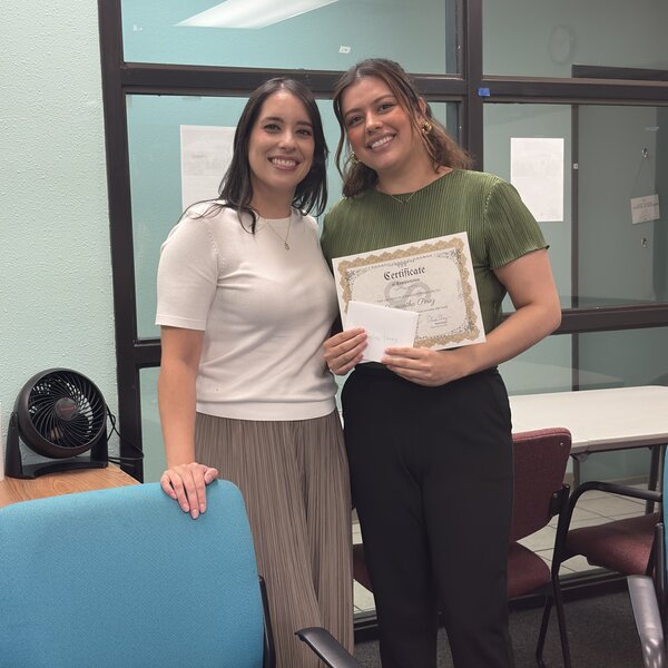 Summer 2025 Cohort Graduation- Celebration (Student and Supervisor Samantha S) 