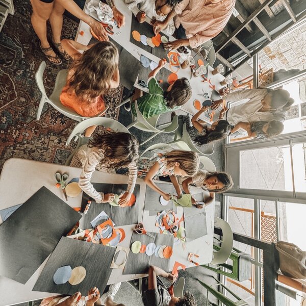 Tiny Time at the Nook where kiddos enjoy story time followed by a craft.