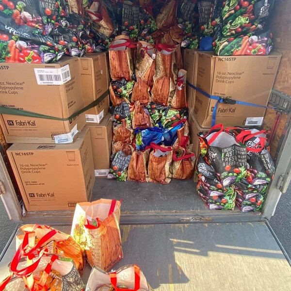 Nov 2020 Senior Citizens food bag packing