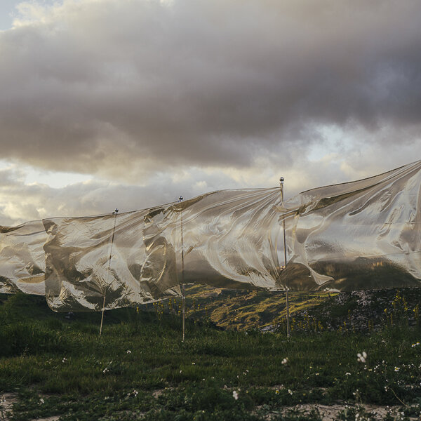 New Installation created LA FRONTERA DE AIRE during the RADICAL SHE Art Residency in St. Angelo Muxiaro in Sicily Italy invited by Farm Cultural Park 