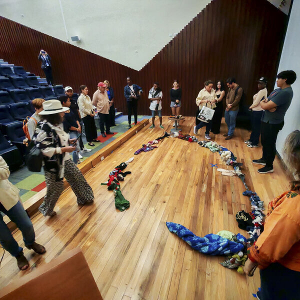 La Trenza workshop at Tecnologico de Monterrey campus Monterrey during the Catedra Alfonso Reyes presentation by Monica Lozano