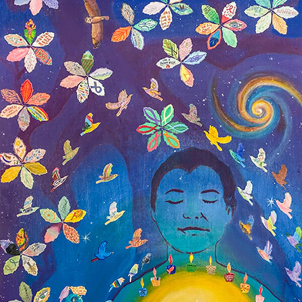 "Light in the Darkness Singing Tree" was created as a gift to Candlelighters, a non-profit that serves children and their families with cancer