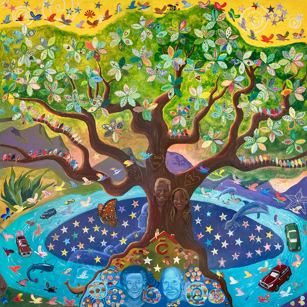 "The CASA Singing Tree of Trust, Love and Community" co-created by 440 employees at CASA Autogroup in El Paso
