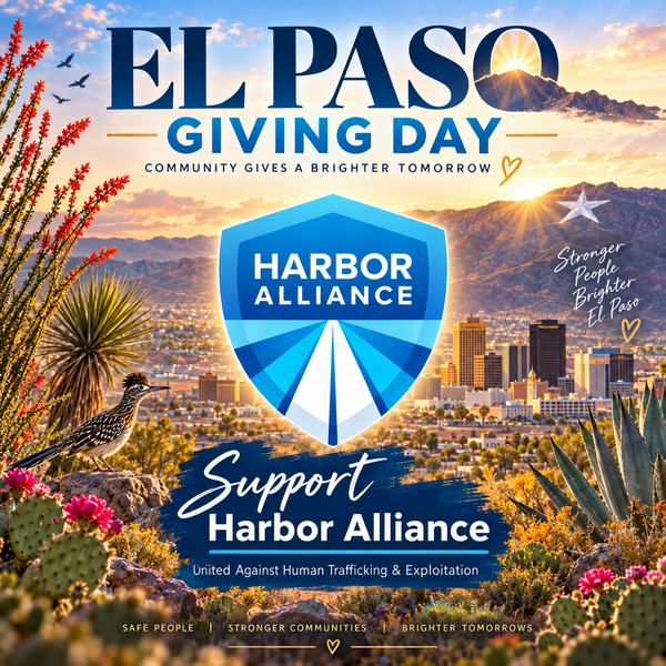 Sun City, mountains, and wildlife ☀️  El Paso shines brightest when we show up for one another. 💙  This El Paso Giving Day, support Harbor Alliance’s mission to educate, connect, and prevent human trafficking and exploitation. Let’s turn our love for the Sun City into greater awareness, stronger community connections, and action.  Give with purpose. Share our mission. Help our community shine.  #ElPasoGivingDay #HarborAlliance #SunCity #UnitedAgainstHumanTrafficking