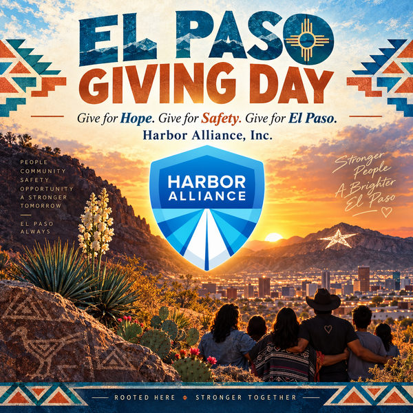 Heritage, family, and community 🌄  Deep roots. Many cultures. One community worth caring for. 💙  From the mountains we recognize to the neighborhoods we call home, our borderland connects us. This El Paso Giving Day, stand with Harbor Alliance for a future where every person’s dignity and safety matter.  Give for hope. Give for safety. Give for El Paso.