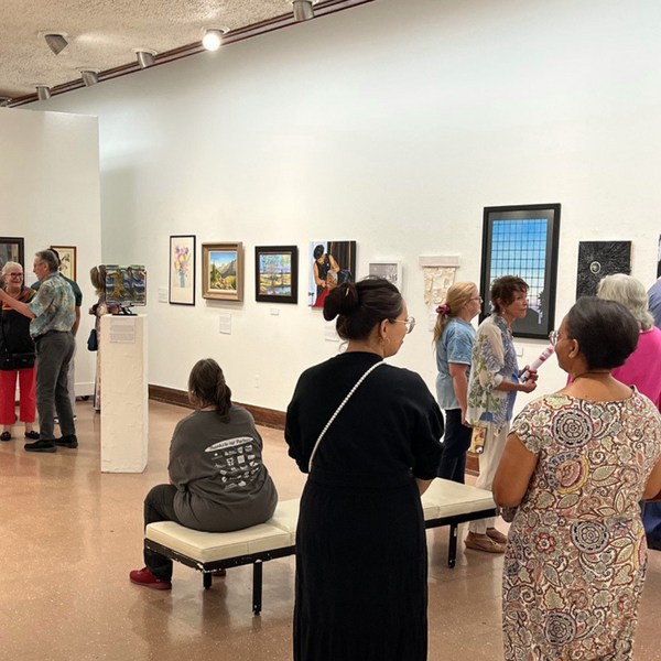 Guests enjoying the opening of our member showcase “From Roots to Branches”