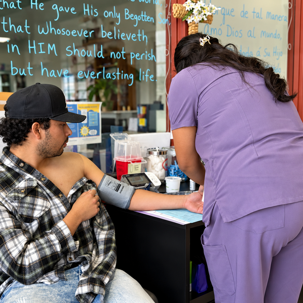 Faith becomes service when care reaches a neighbor in need.