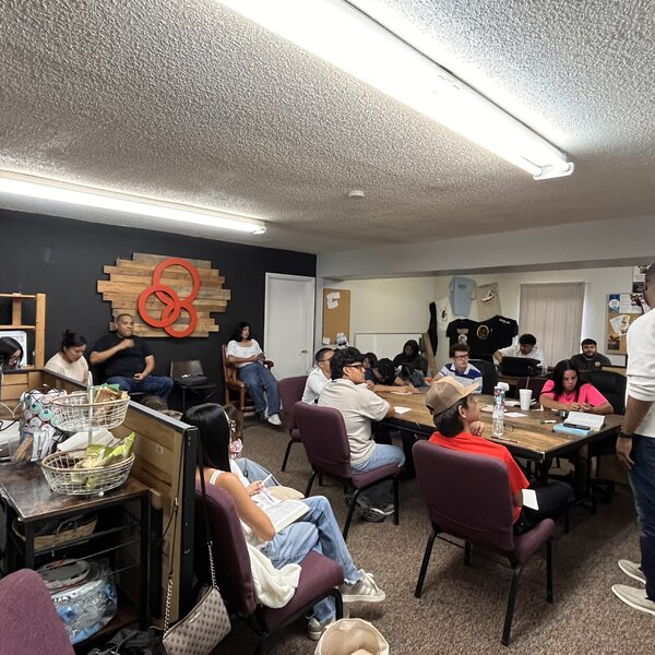 Bible studies being led right here in our YFC office, to help grow in their understanding of identity, deepen their relationship with God, and learn what it means to have bold faith!.