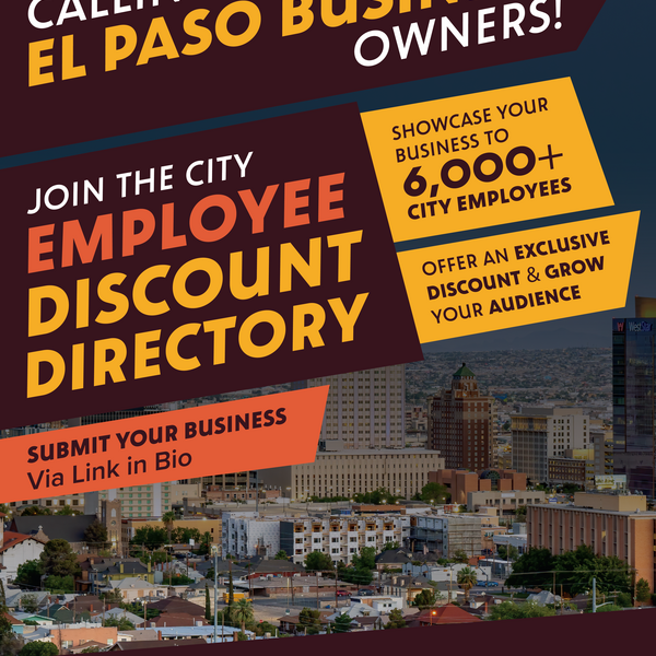 City of El Paso Discount Directory launched by the Business One-Stop Shop.